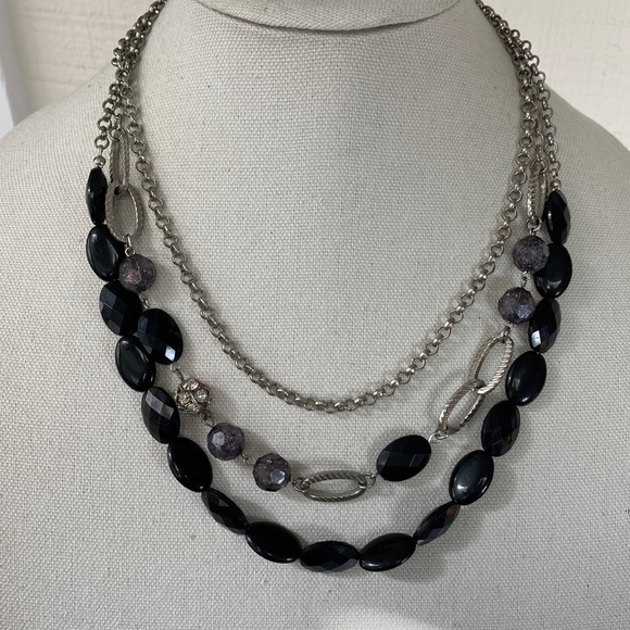 Jewelry - Pretty multi strand bead and chain statement necklace